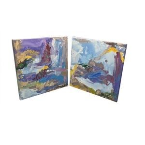 Set Of 2 Acrylic And Oil Painting “ Fairyland” 1&2 By Hao Jing 2024